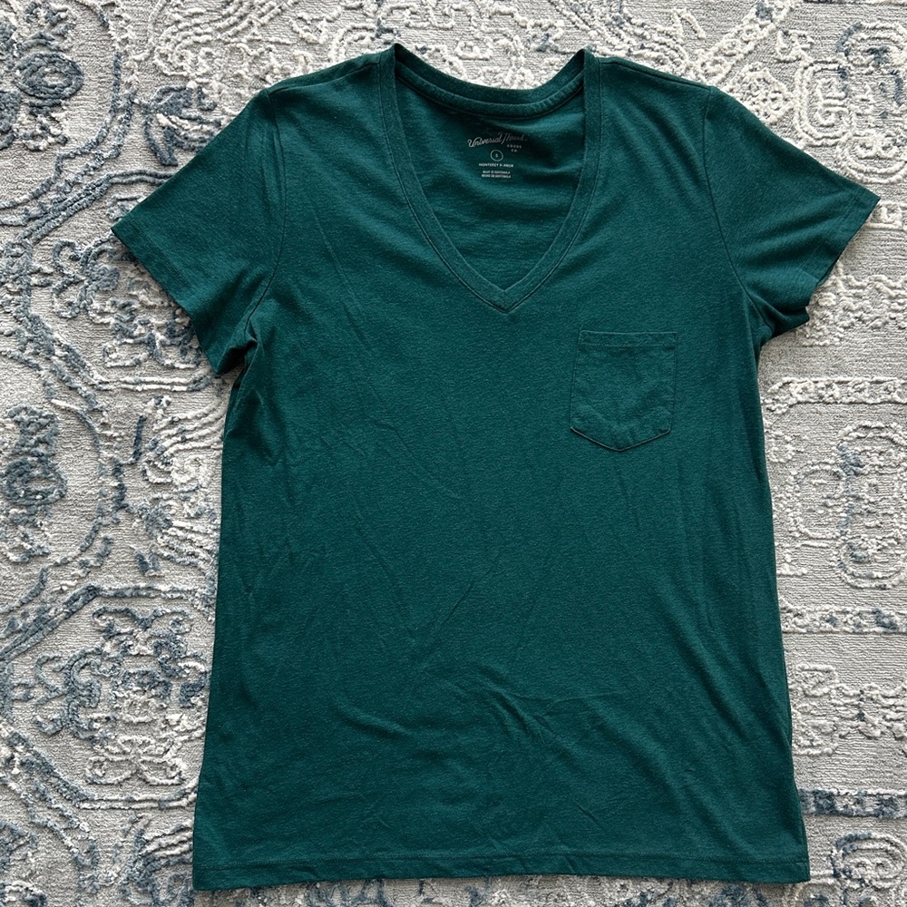 Women's V-Neck Teal T-Shirt